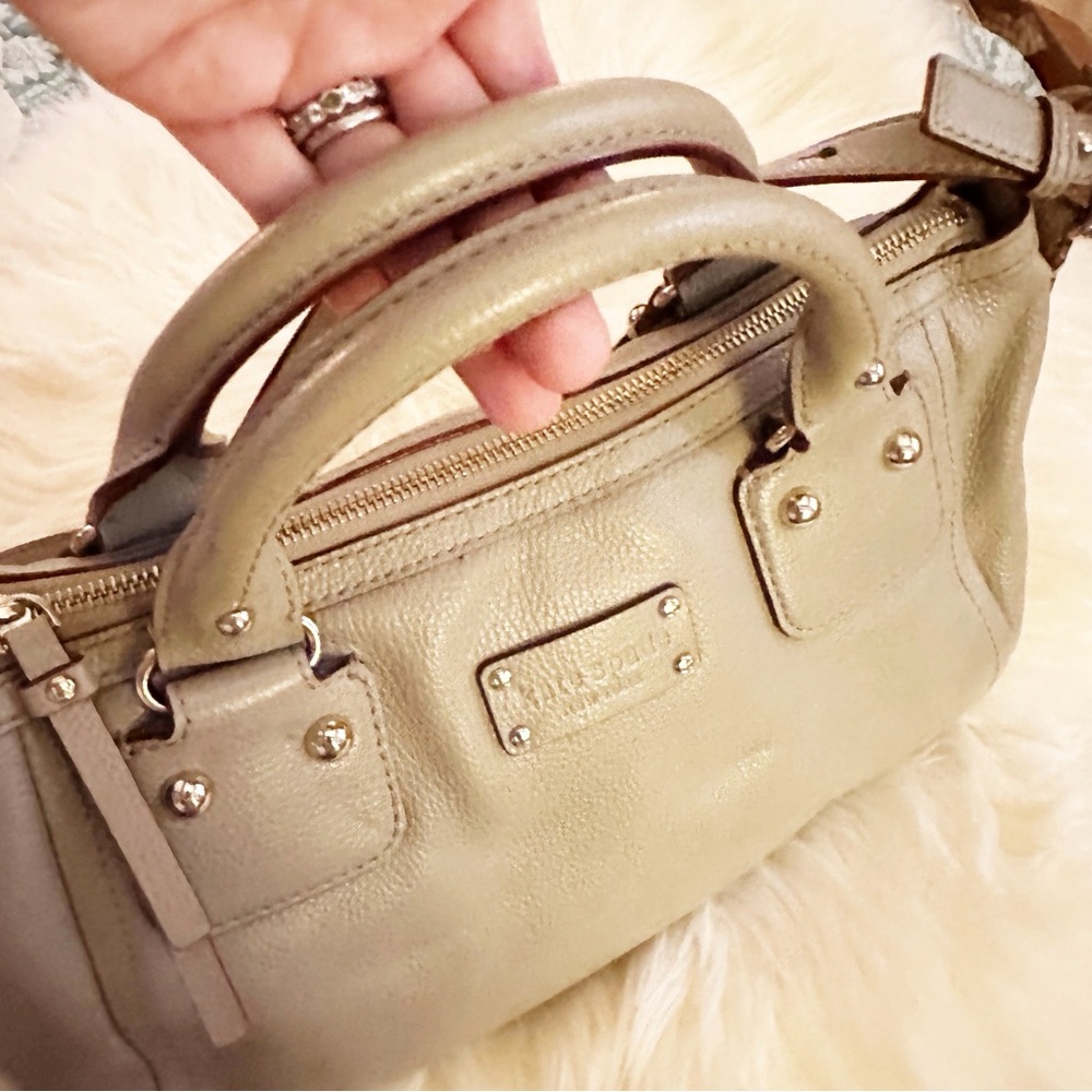 Kate Spade‎ Grey/Taupe Pebbled Leather Handbag - Picture 5 of 12